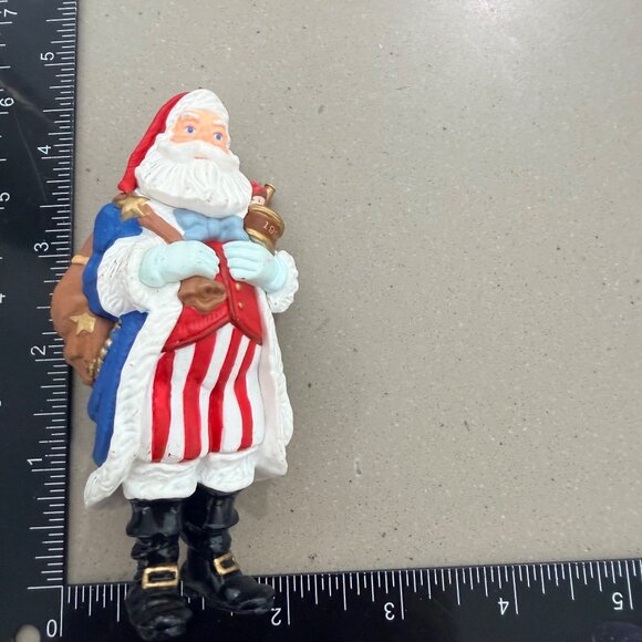 Patriotic Santa Claus Christmas Ornament 1996 Fitz & Floyd 5.5" - Picture 6 of 6